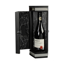 DS Wholesale Price Wine Packaging Gift Box Matte Black Wooden Wine Box